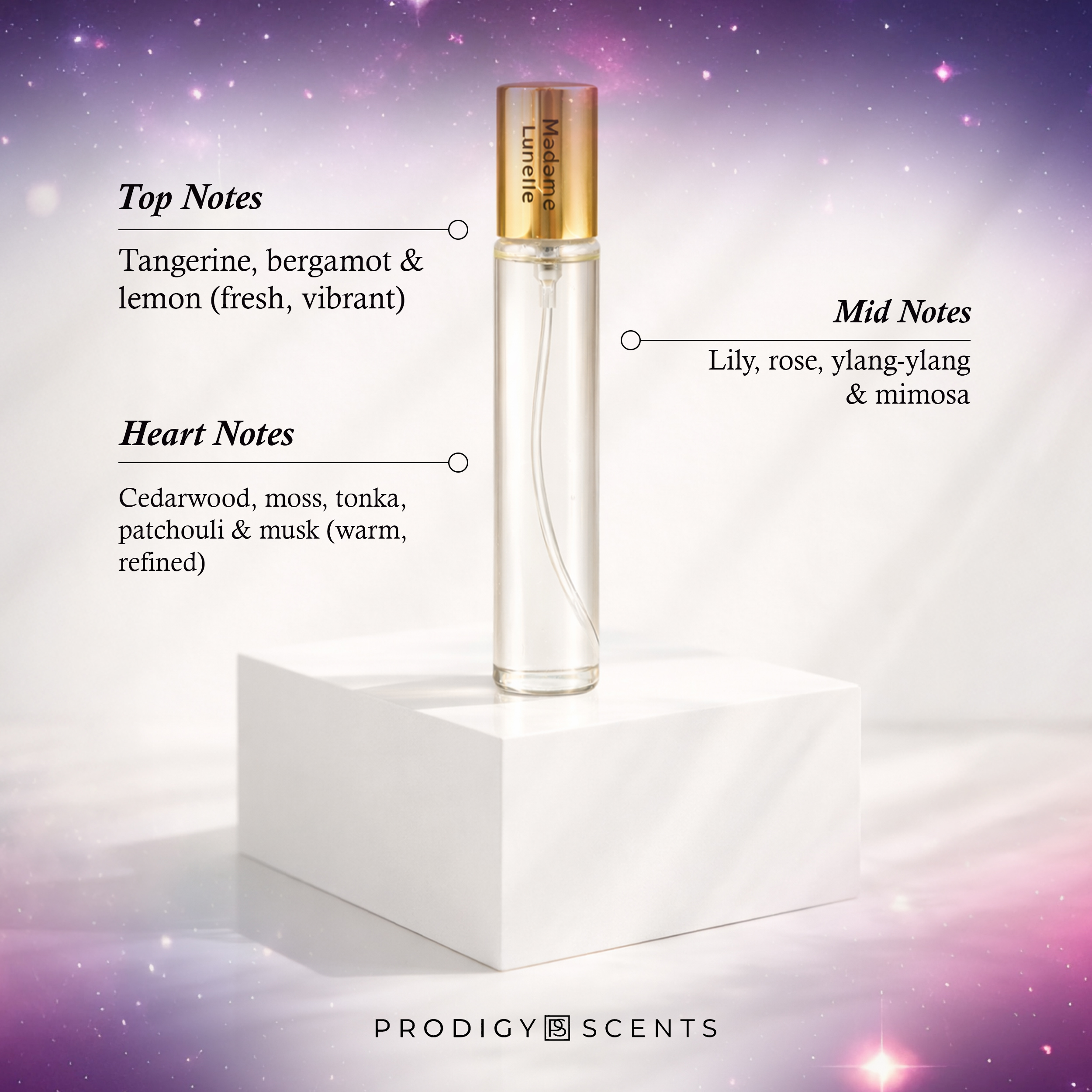 Madame Lunelle Eau de Parfum – 1.14 fl oz Floral Citrus Fragrance Travel Perfume Spray with Tangerine, Lily, Rose, Cedarwood & Moss– Long Lasting Mini Travel Size Perfume for Women - Image 5