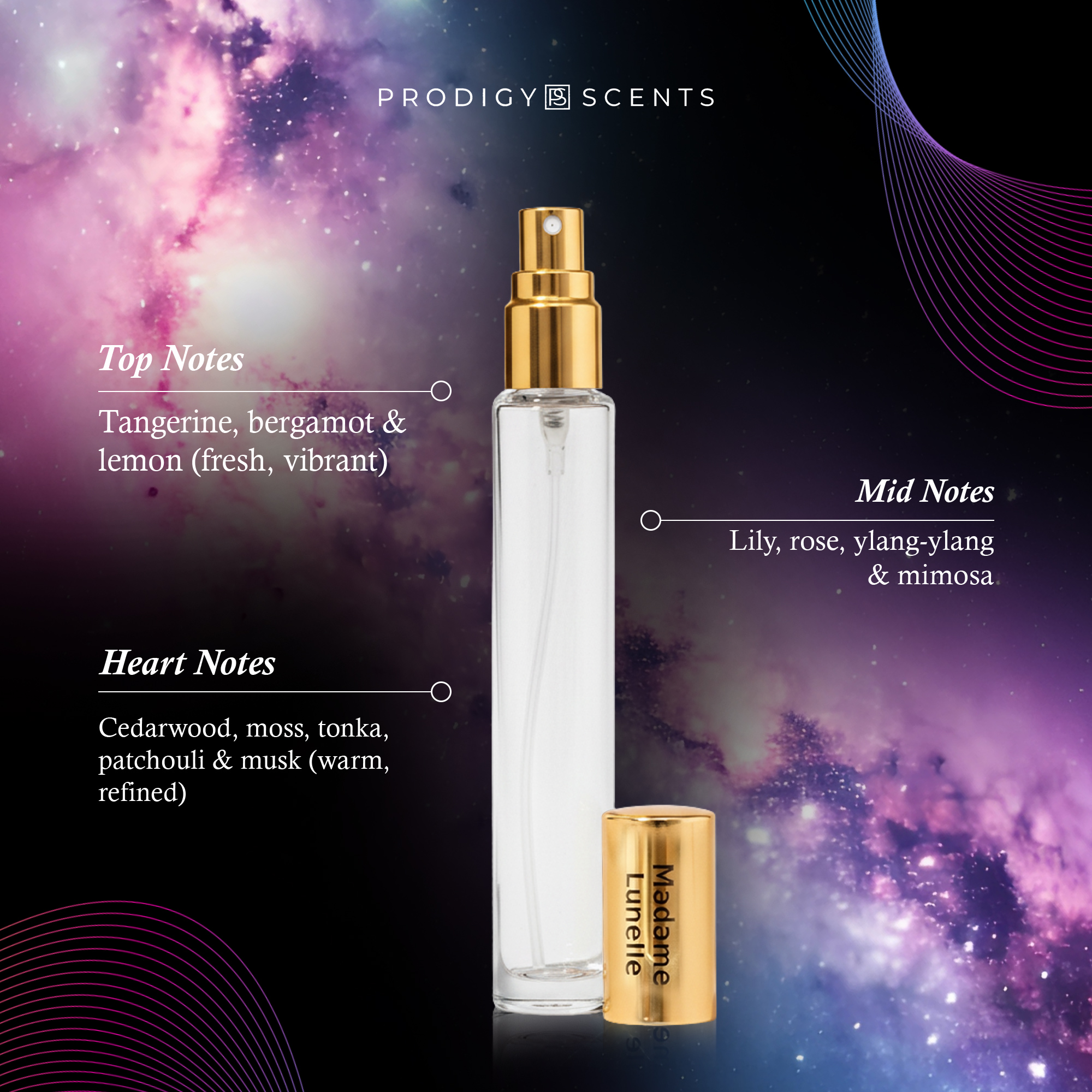 Madame Lunelle Eau de Parfum – 1.14 fl oz Floral Citrus Fragrance Travel Perfume Spray with Tangerine, Lily, Rose, Cedarwood & Moss– Long Lasting Mini Travel Size Perfume for Women - Image 6