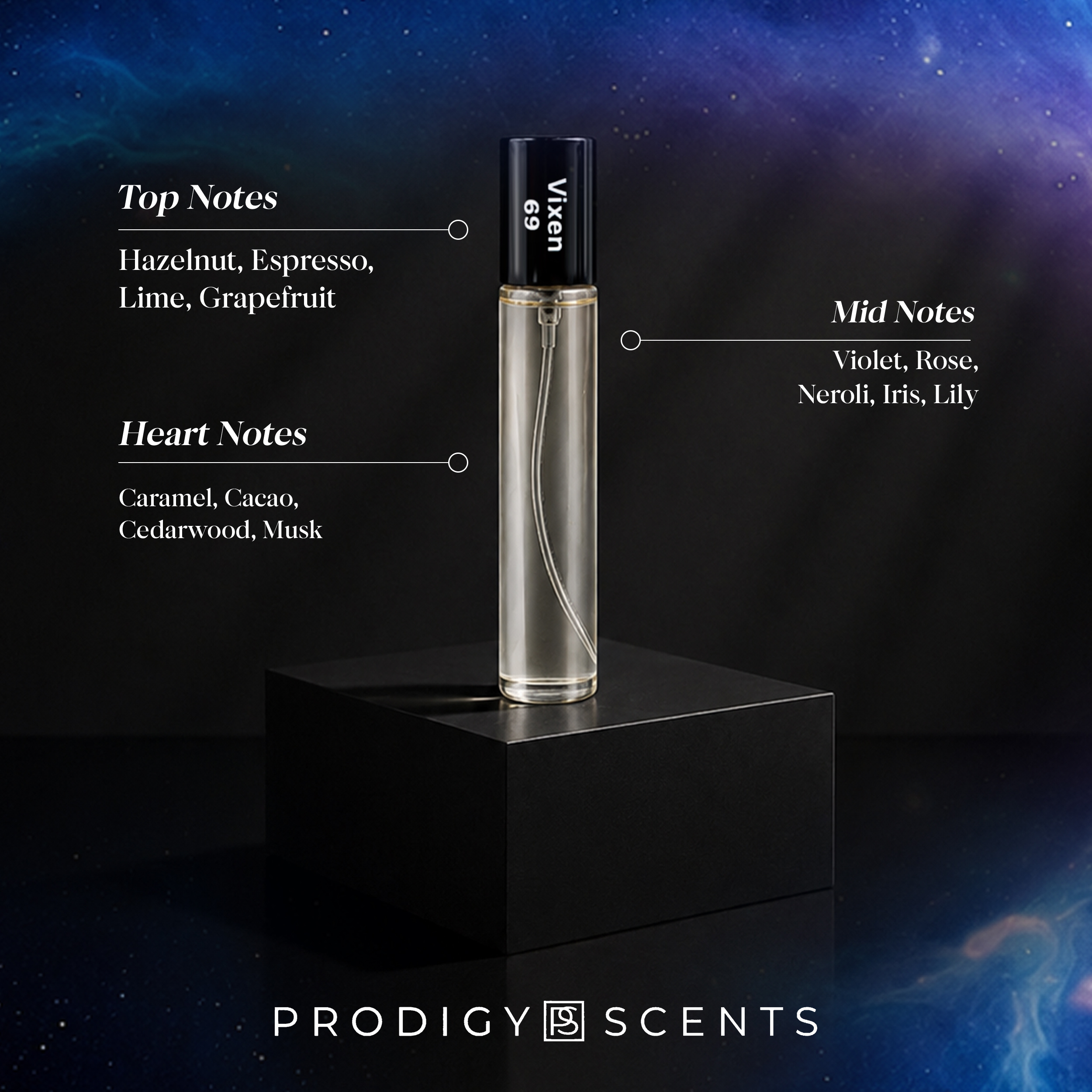 Prodigy Scents Vixen 69 Eau de Parfum – 1.14 fl oz Travel Size Luxury Perfume Spray – Long Lasting Mini Luxury Perfume for Women - Image 3
