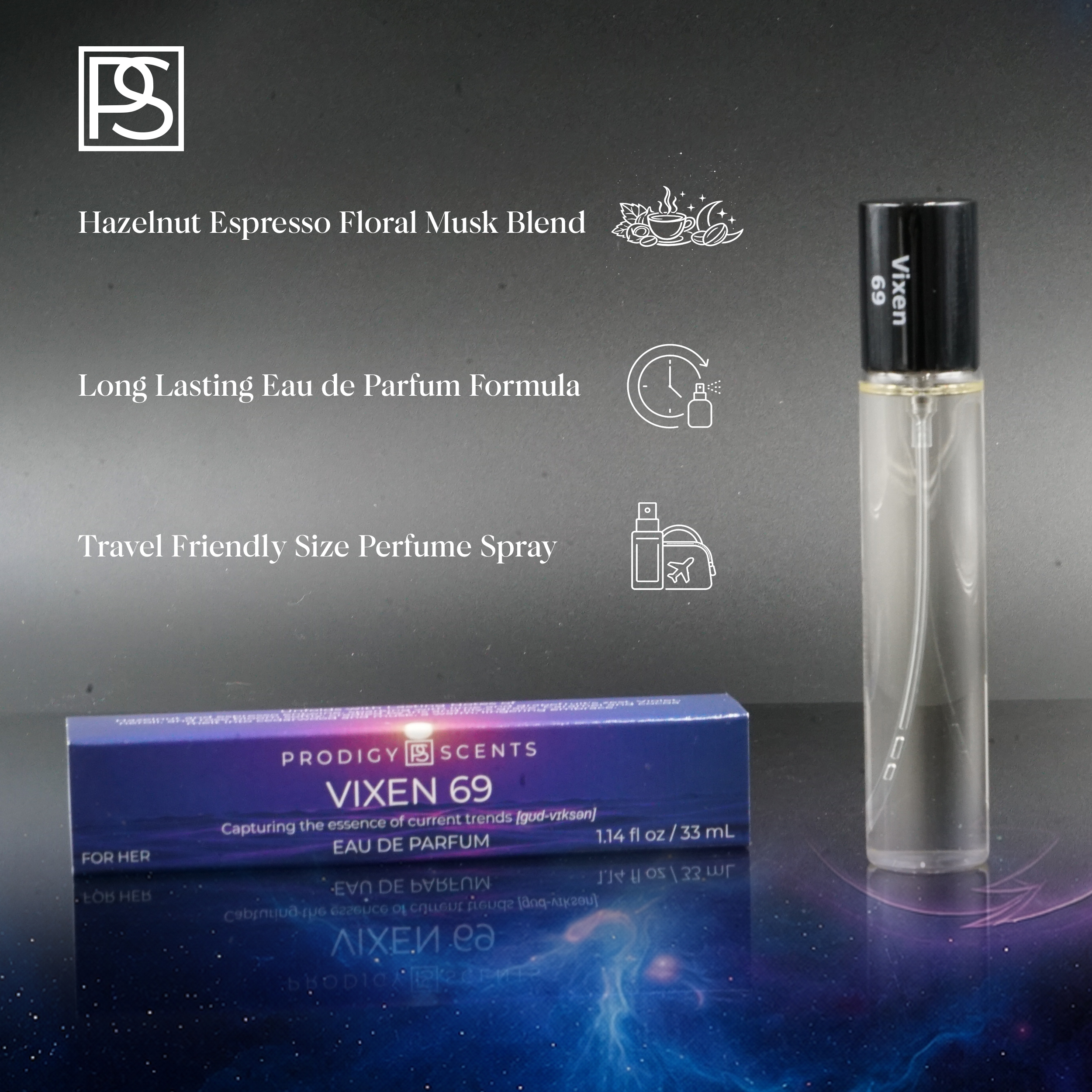 Prodigy Scents Vixen 69 Eau de Parfum – 1.14 fl oz Travel Size Luxury Perfume Spray – Long Lasting Mini Luxury Perfume for Women - Image 5