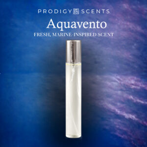 Prodigy Scents Aquavento, 1.14 fl oz Eau de Parfum for Men Long Lasting Fresh Marine Fragrance with Zesty Lime, Lavender, Driftwood & Sea Notes.